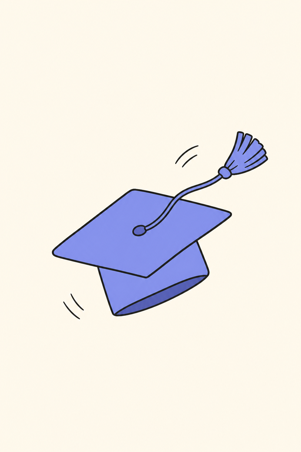 Cap toss, Graduation card cover