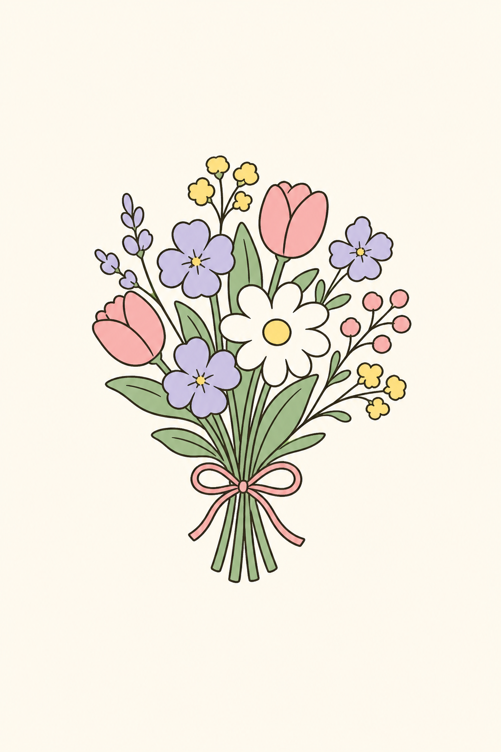 For Mom, with flowers cover