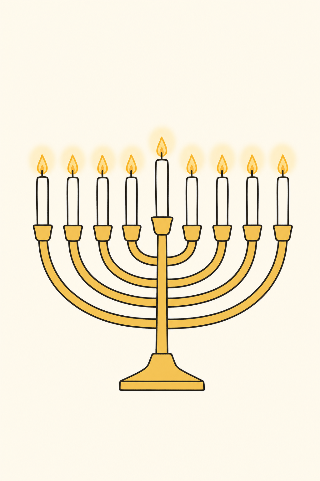 Menorah glow cover