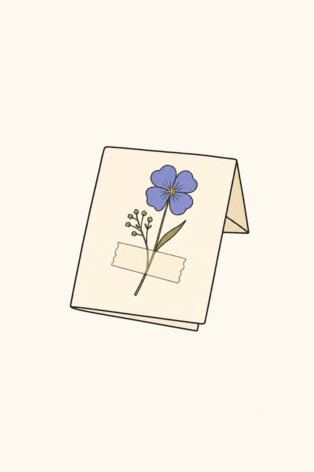 Pressed flower note cover