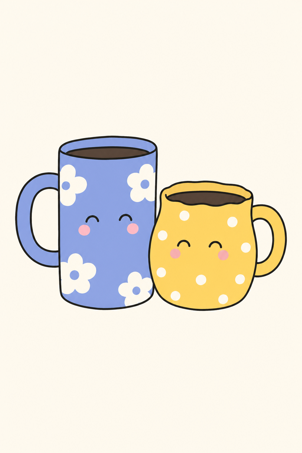 Two mismatched mugs cover